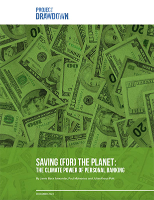 Cover for Project Drawdown report on climate-responsible banking
