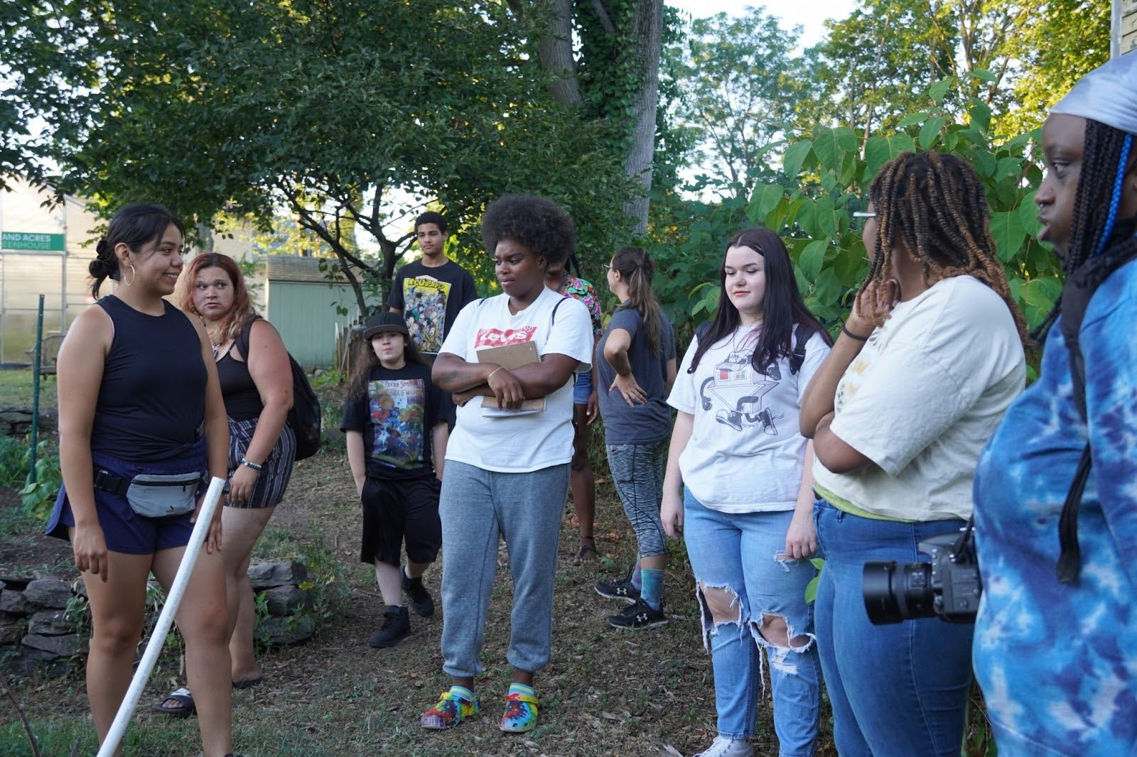 Xóchitl Garcia hosting a community event