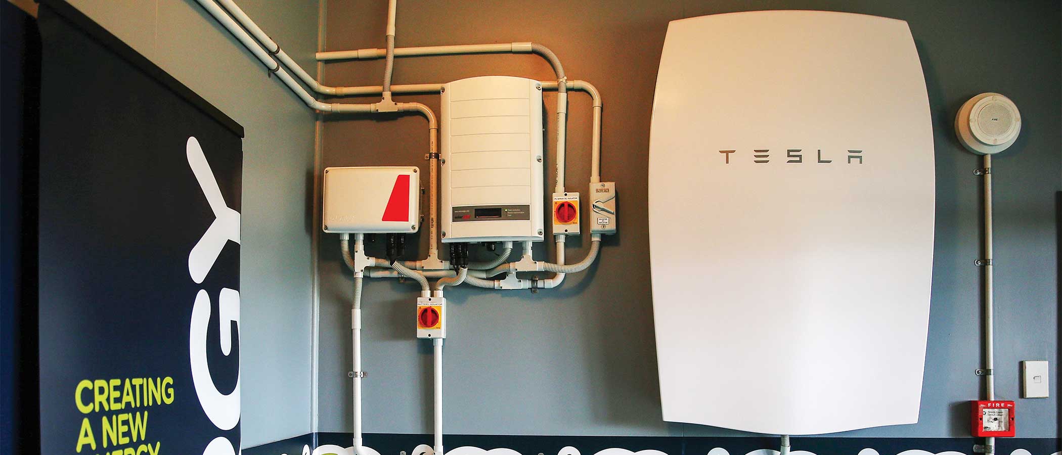 A Tesla Powerwall unit.