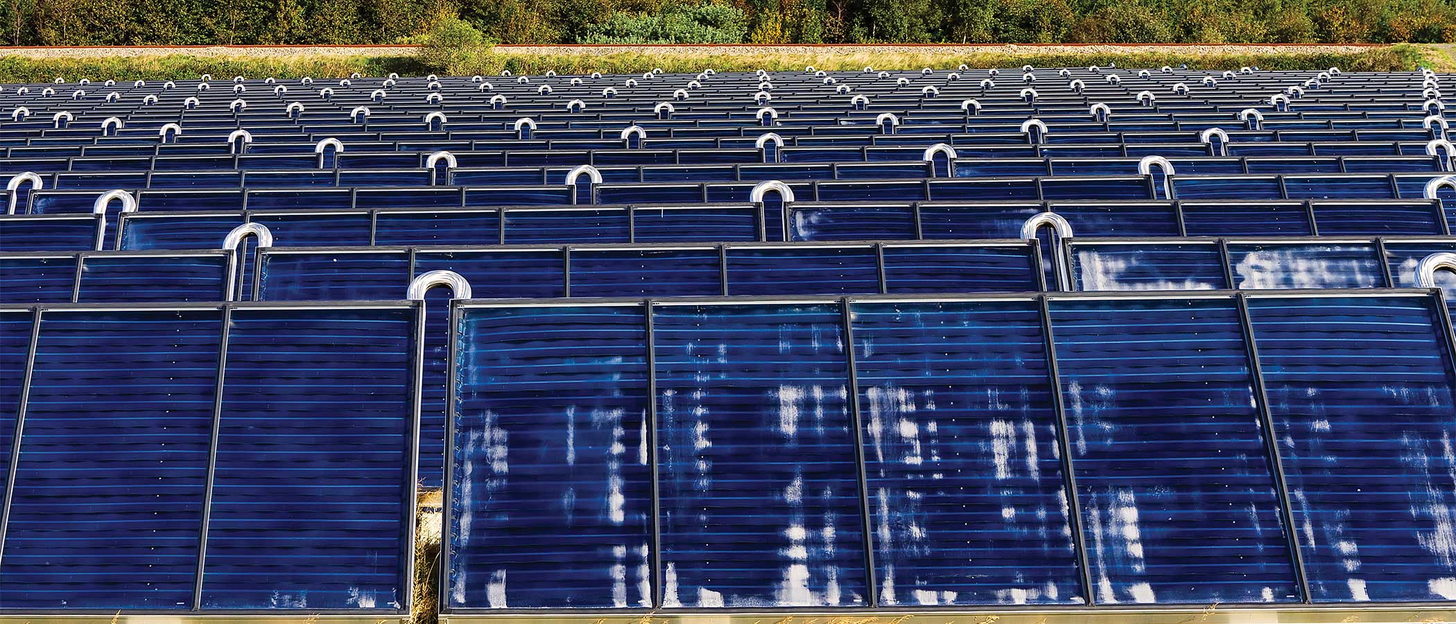 A solar water array in Esbjerg, Denmark.