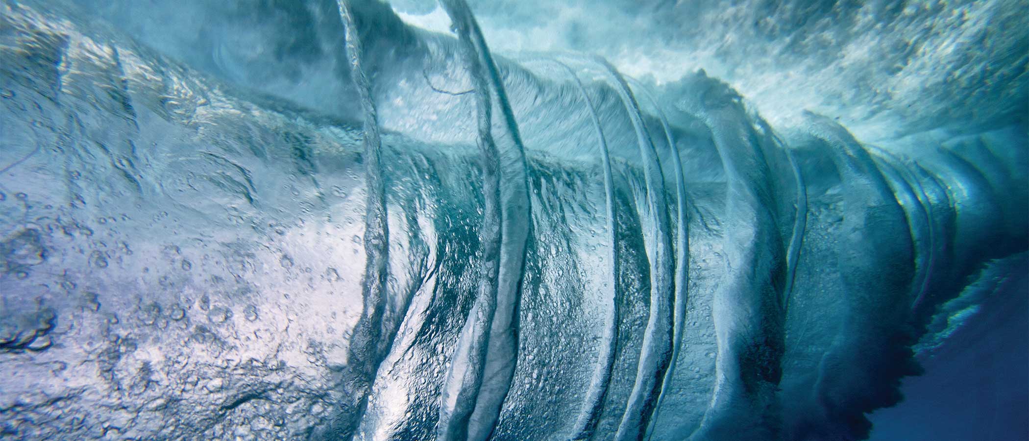 Close up of an ocean wave.
