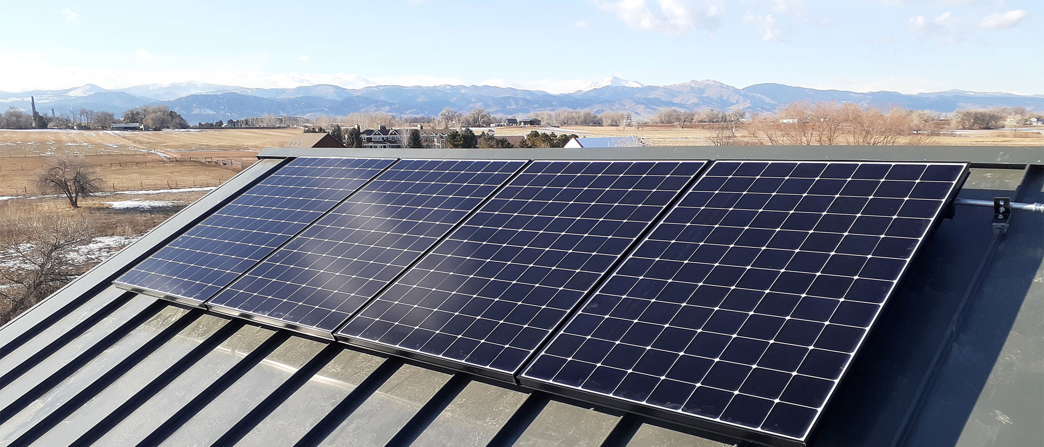 Roofstop solar panels