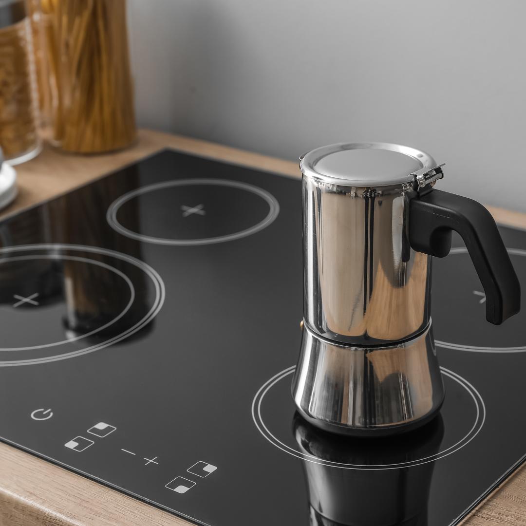 Coffee pot on an electric stove