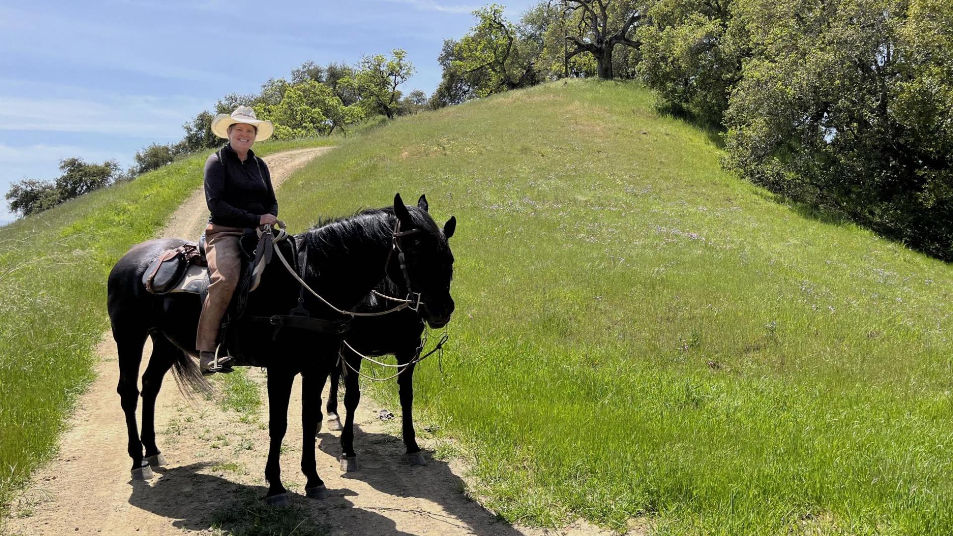 Tina Swanson on a horse