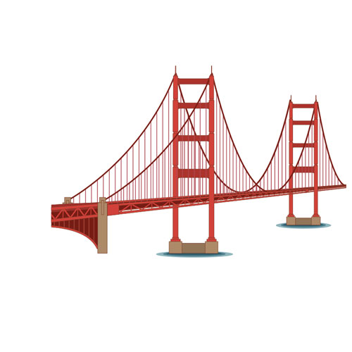 Golden Gate Bridge illustration