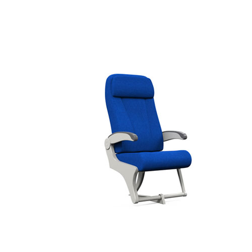 economy class seat isolated on white background