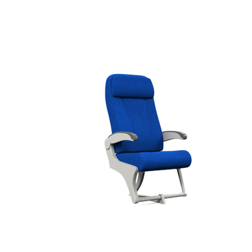 economy class seat isolated on white background